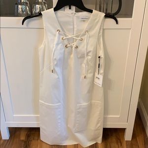 Calvin Klein cotton lace up dress